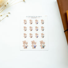 Load image into Gallery viewer, Boba Bear Sticker Sheet A0029
