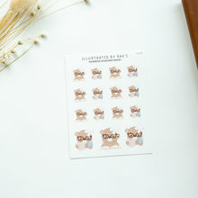 Load image into Gallery viewer, Summer Reading Bear Sticker Sheet A0032
