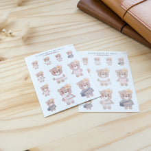 Load image into Gallery viewer, Fitness Bear Sticker Sheet A0042
