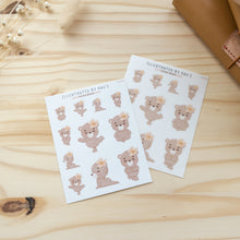 Load image into Gallery viewer, Yoga Bear Sticker Sheet A0045
