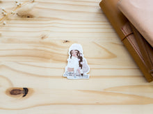 Load image into Gallery viewer, Coffee and Confidence Girlie Matte Vinyl Sticker Die Cut DCS0015
